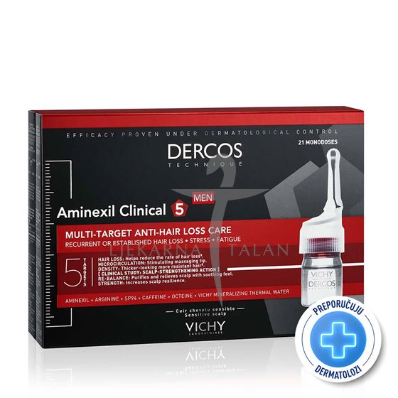 Vichy Dercos Aminexil Clinical 5 višenamjenska njega protiv ispadanja kose za muškarce