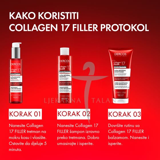 Vichy Dercos Collagen 17 FILLER ultra-obnavljajući balzam