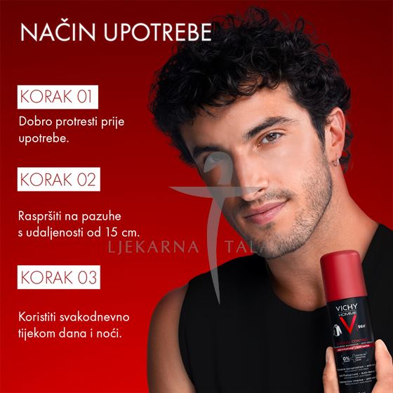 Vichy Homme Deodorant Clinical Control antiperspirant sprej protiv znojenja
