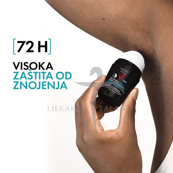 Vichy Homme Deodorant Invisible resist 72h roll-on