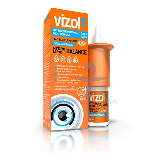 Vizol S Hydro Lipid Balance kapi za oko, emulzija