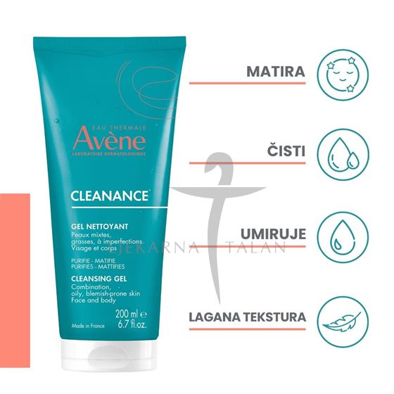 Avene Cleanance gel za čišćenje, 200ml