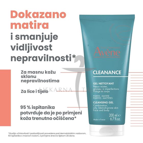 Avene Cleanance gel za čišćenje, 200ml