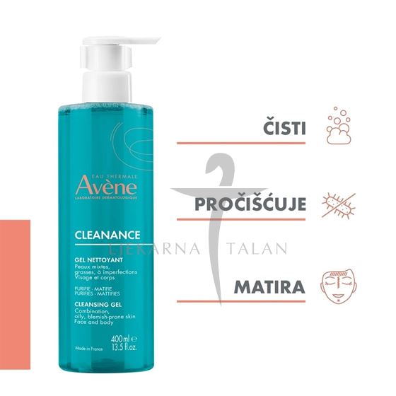 Avene Cleanance gel za čišćenje, 400ml