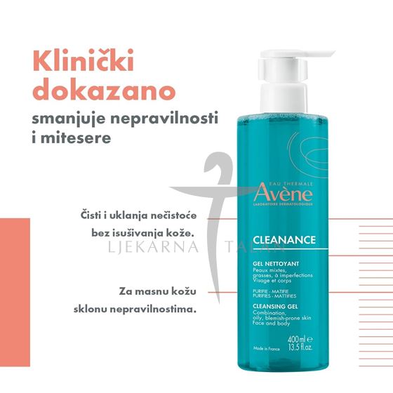 Avene Cleanance gel za čišćenje, 400ml