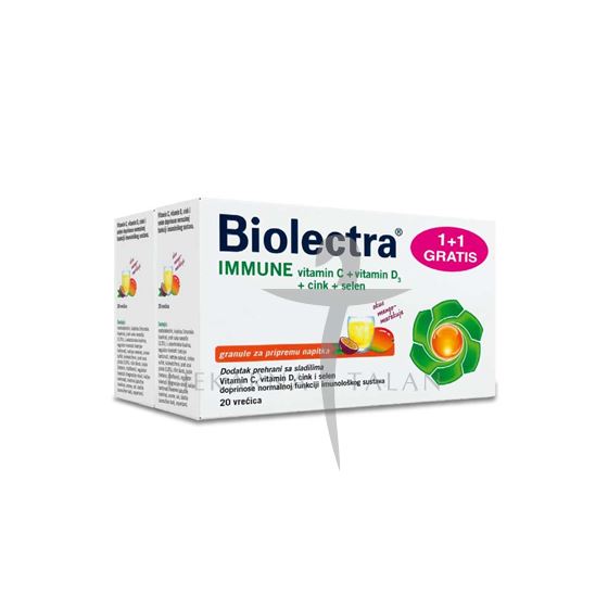 Biolectra Immun Vitamin C + Vitamin D3 + Cink + Selen šumeće granule, PROMO PAKIRANJE