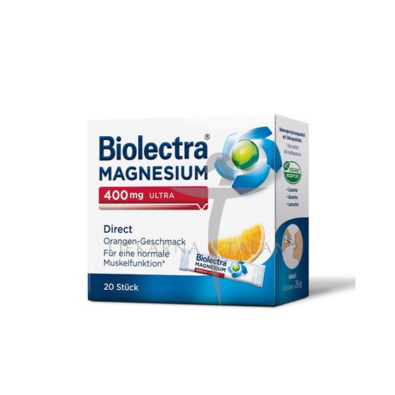 Biolectra Magnezij 400mg Ultra direkt - naranča, PROMO PAKIRANJE
