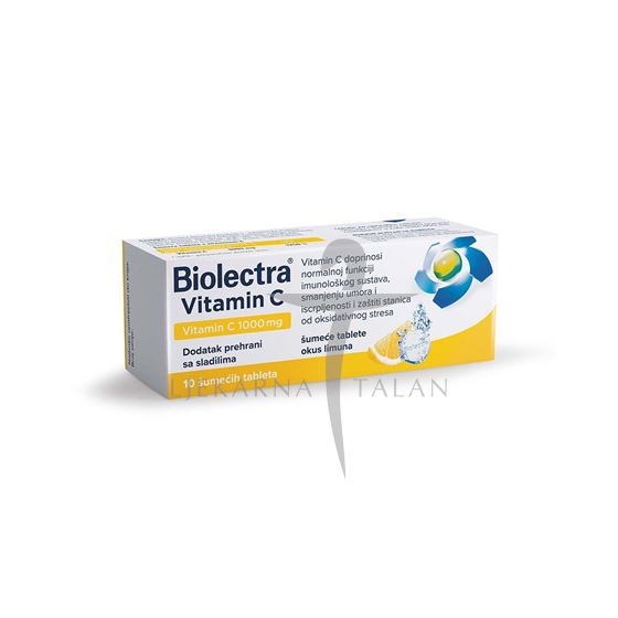 Biolectra Vitamin C 1000mg šumeće tablete - limun