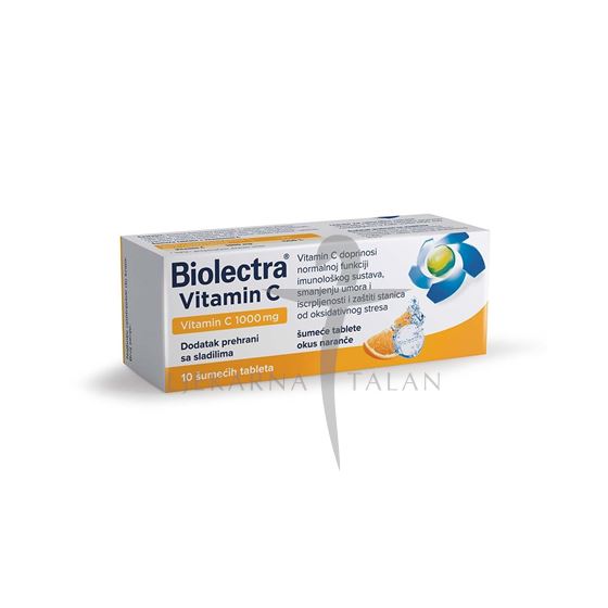 Biolectra Vitamin C 1000mg šumeće tablete - naranča