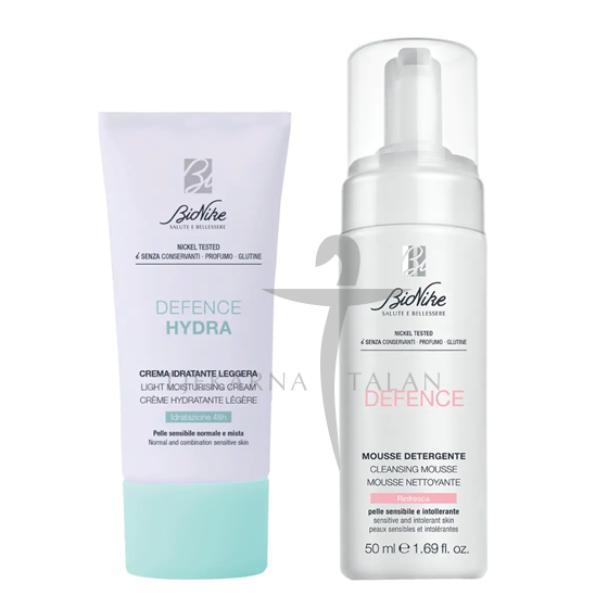 BioNike DEFENCE HYDRA Light hidratantna krema + POKLON Pjena za umivanje, 50ml