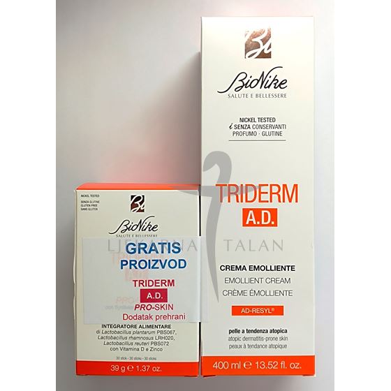 BioNike TRIDERM A.D. Lagana emolijentna krema + POKLON