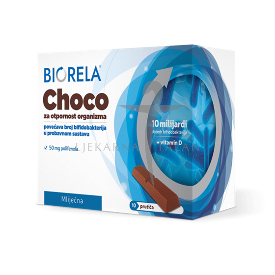 Biorela Choco mliječna čokolada, dodatak prehrani