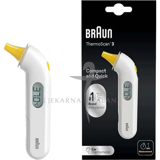 Braun ThermoScan 3 toplomjer za uho IRT3030 
