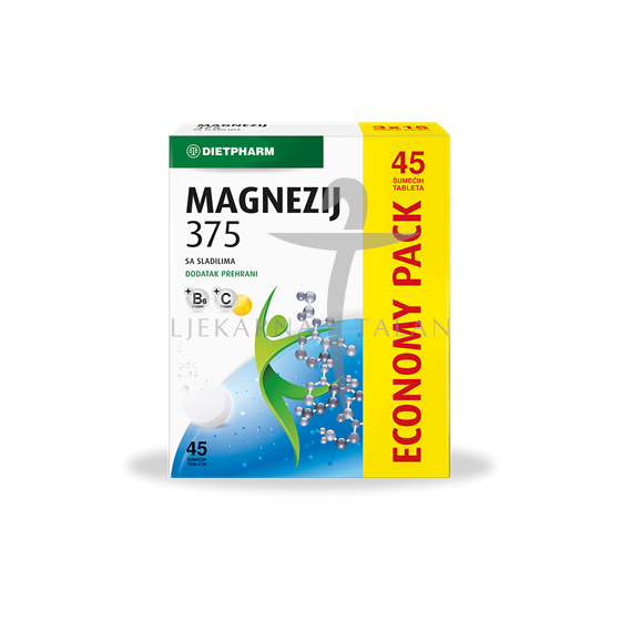 Dietpharm Magnezij 375, 45 šumećih tableta