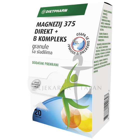 Dietpharm Magnezij 375 Direkt + B kompleks granule