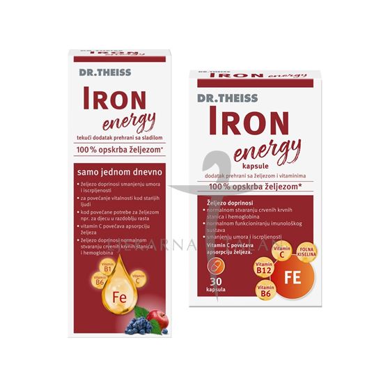 Dr. Theiss Iron energy otopina + GRATIS Iron energy kapsule