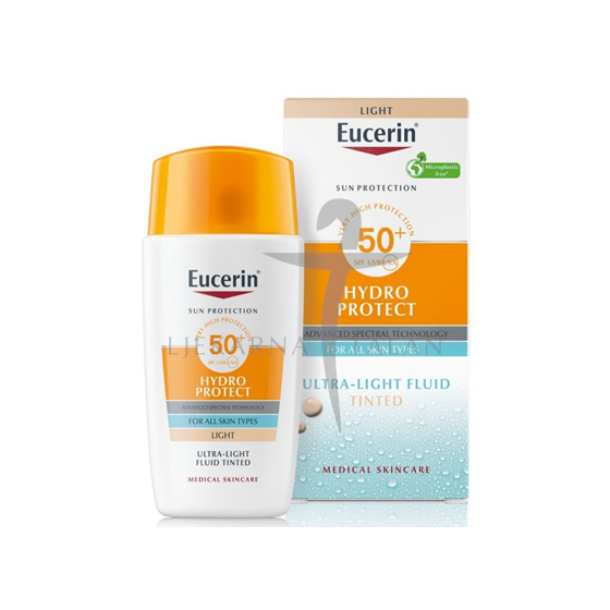 Eucerin Hydro Protect ultra lagani tinted fluid SPF 50+, svijetla nijansa