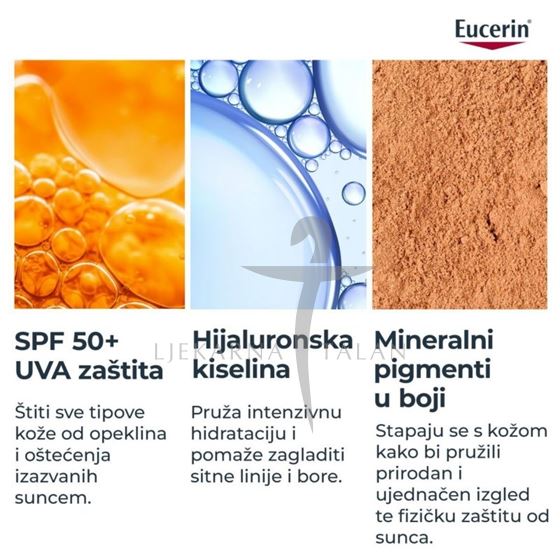 Eucerin Hydro Protect ultra lagani tinted fluid SPF 50+, srednje tamna nijansa