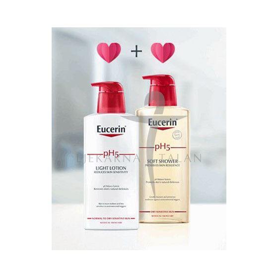  pH5 Light losion za tijelo, 400ml + GRATIS Eucerin pH5 Soft gel za tuširanje, 400ml