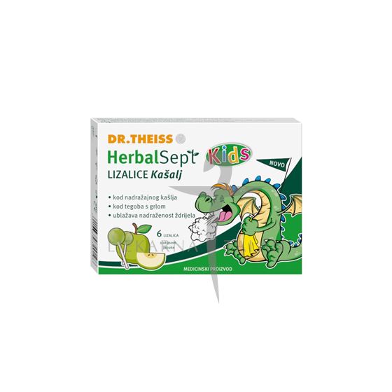 HerbalSept Kids cough - Lizalice za djecu protiv kašlja - JABUKA 