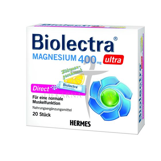 Biolectra Magnezij 400mg Ultra Direkt - limun