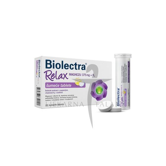 Biolectra RELAX Magnezij 375mg +B6 šumeće tablete