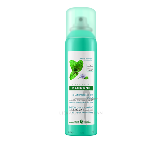  Detoksikacijski suhi šampon s organskom vodenom metvicom DUO