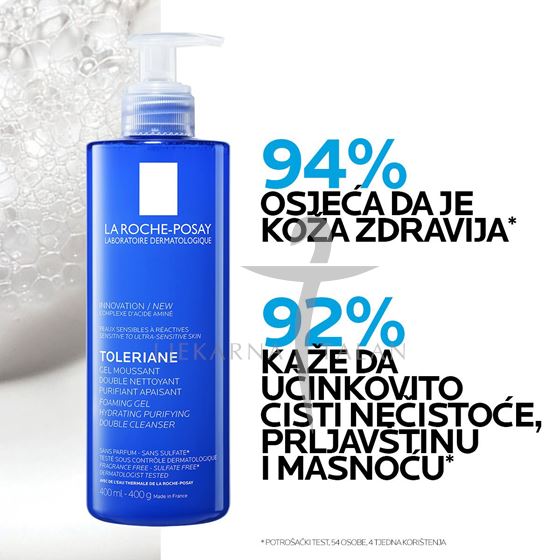 La Roche-Posay Toleriane pjenušavi gel, 400mL