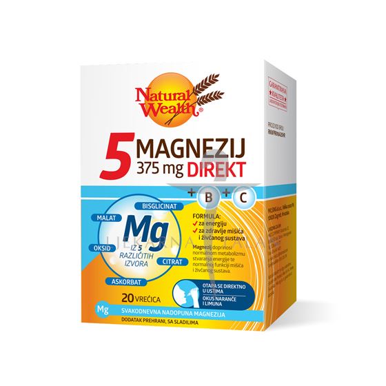 Natural Wealth 5 magnezij 375mg DIREKT