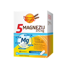 Natural Wealth 5 magnezij 375mg kapsule, dodatak prehrani