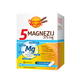  5 magnezij 375mg kapsule, dodatak prehrani