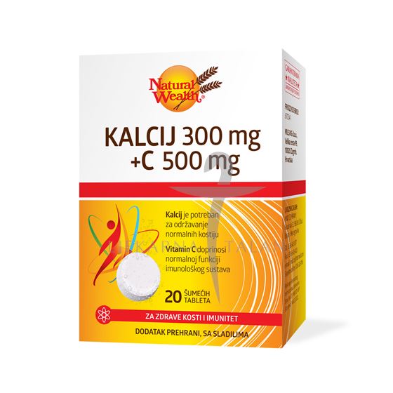 Natural Wealth Kalcij 300mg + C 500mg
