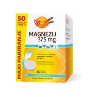 Natural Wealth Magnezij 375mg +B1+B6+C Maxi pakiranje, dodatak prehrani