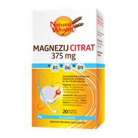 Natural Wealth Magnezij citrat 375 mg + B1 + B6 + B9, dodatak prehrani