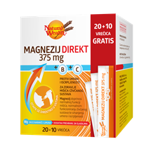 Natural Wealth Magnezij Direkt 375 mg +B+C, 30 vrećica, dodatak prehrani
