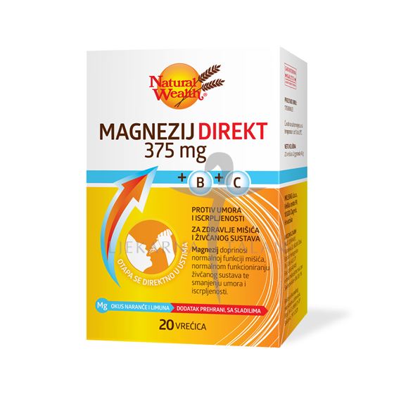 Natural Wealth Magnezij Direkt 375mg +B+C