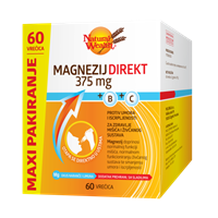 Natural Wealth Magnezij Direkt 375 mg +B+C MAXI pakiranje, dodatak prehrani