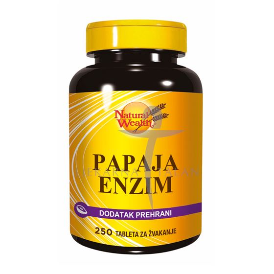 Natural Wealth Papaja enzim, 250 tableta