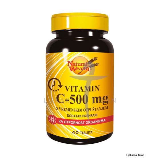 Vitamin C-500 mg s vremenskim otpuštanjem, 40 tableta