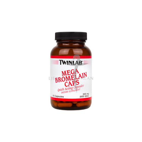 Twinlab Mega bromelain, kapsule