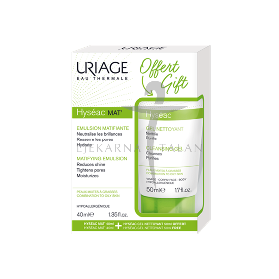 HYSÉAC matirajuća emulzija, 40ml + GRATIS HYSÉAC gel za pranje lica, 50ml