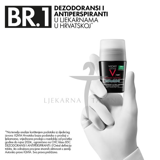 Vichy Homme Deodorant Extreme Control antiperspirant 72h zaštite od znojenja roll-on