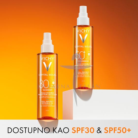 Vichy Capital Soleil Cell Protect zaštitno ulje za lice, tijelo i vrhove kose SPF30