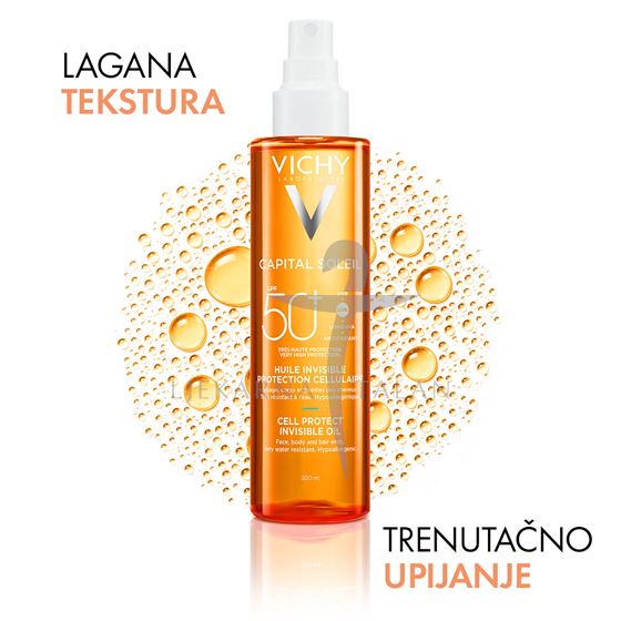 Vichy Capital Soleil Cell Protect zaštitno ulje za lice, tijelo i vrhove kose SPF50+