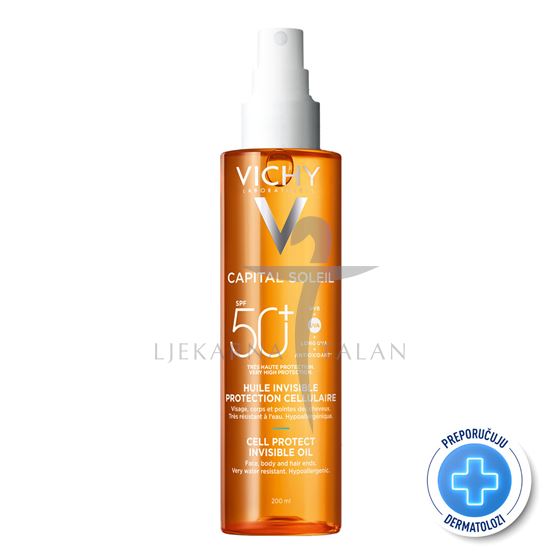 Vichy Capital Soleil Cell Protect zaštitno ulje za lice, tijelo i vrhove kose SPF50+