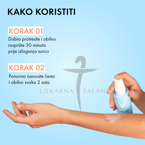 Vichy Capital soleil UV AQUA Hidratacijski sprej za lice i tijelo SPF50