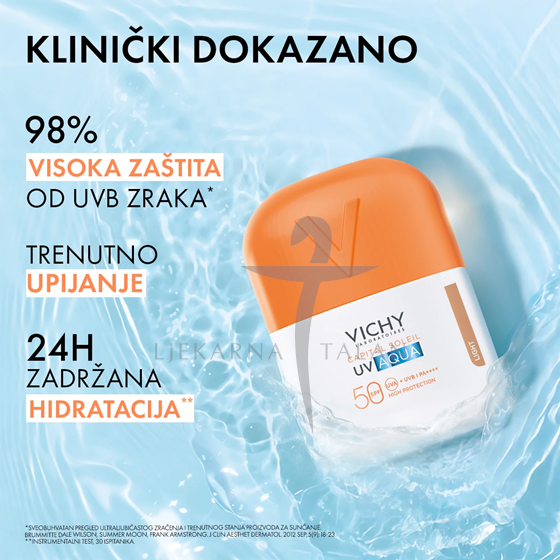 Vichy Capital soleil UV AQUA Tonirani hidratacijski fluid SPF50 - LIGHT
