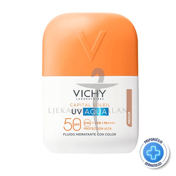 Vichy Capital soleil UV AQUA Tonirani hidratacijski fluid SPF50 - MEDIUM