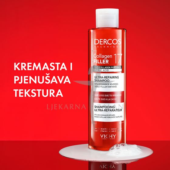 Vichy Dercos Collagen 17 FILLER ultra-obnavljajući šampon
