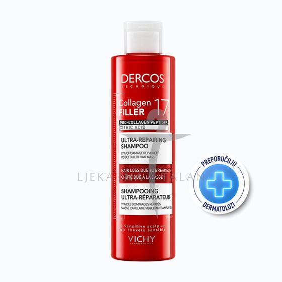 Vichy Dercos Collagen 17 FILLER ultra-obnavljajući šampon
